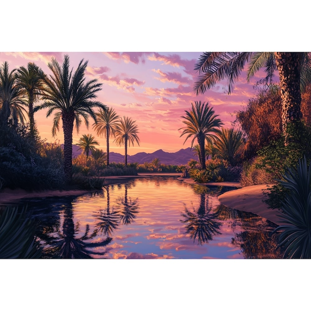 Tableau Oasis, art mural décoration nature