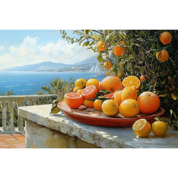 Tableau Orange Fruit, art mural décoration nature