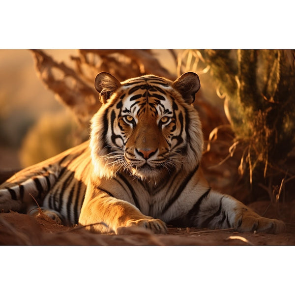Tableau Tigre au Repos, art mural décoration nature