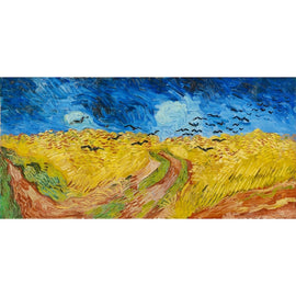 Tableau Champ de Blé Aux Corbeaux, art mural décoration nature