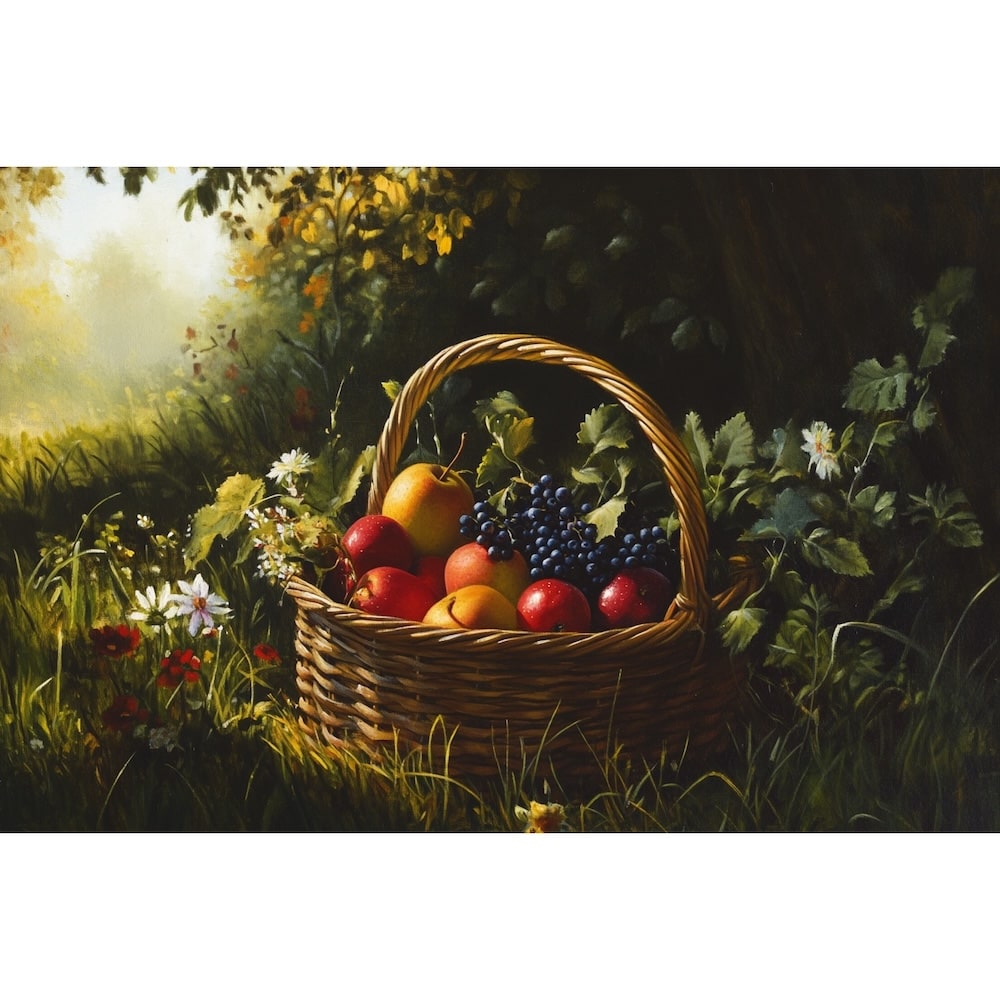 Tableau de Panier, art mural décoration nature