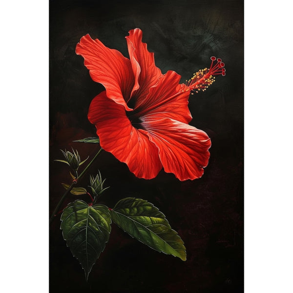 Tableau d'une Fleur Rouge
