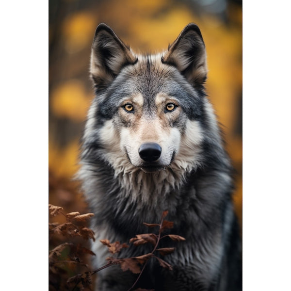 Tableau Chien Loup, art mural décoration nature