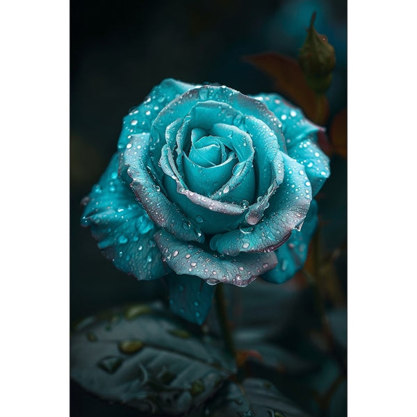Tableau de Fleur Turquoise
