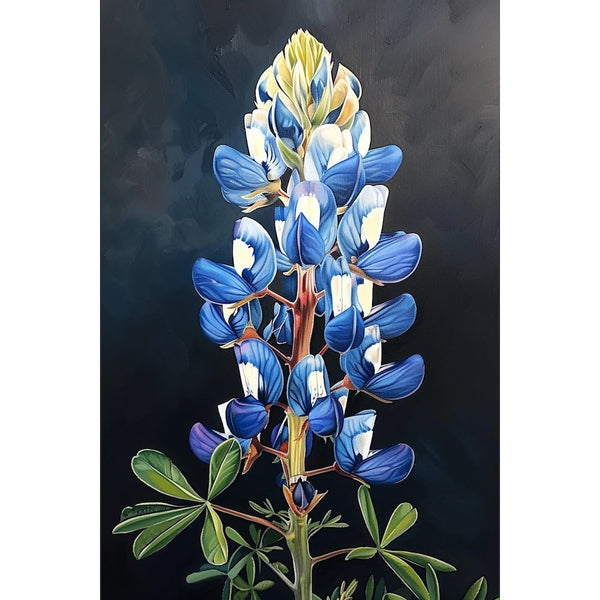 Tableau de Fleurs Bleues