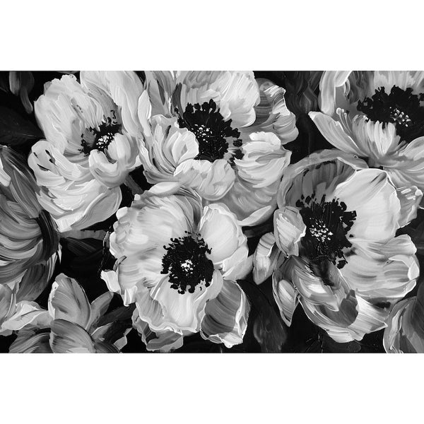 Tableau de Fleurs Noir Et Blanc