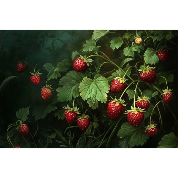 Tableau Fraises des Bois, art mural décoration nature