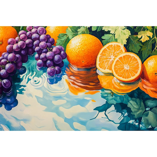 Tableau Fruits Colorés Contemporains, art mural décoration nature