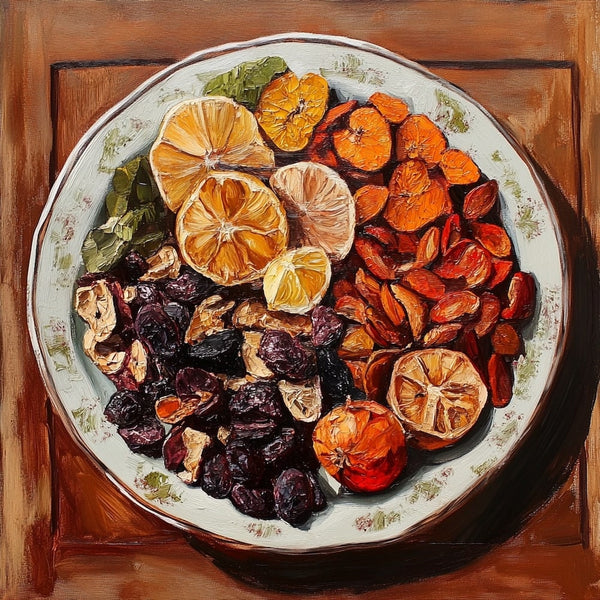 Tableau Fruits Séchés, art mural décoration nature