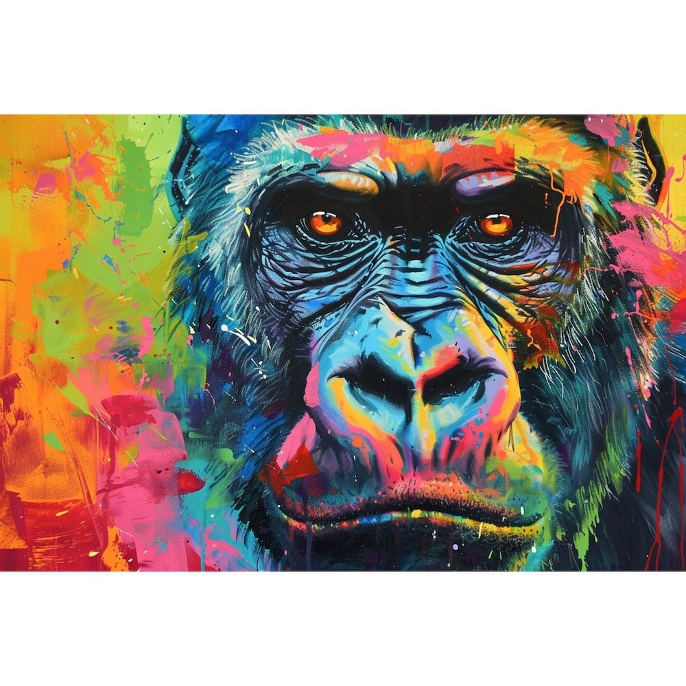 Tableau de Gorille Coloré
