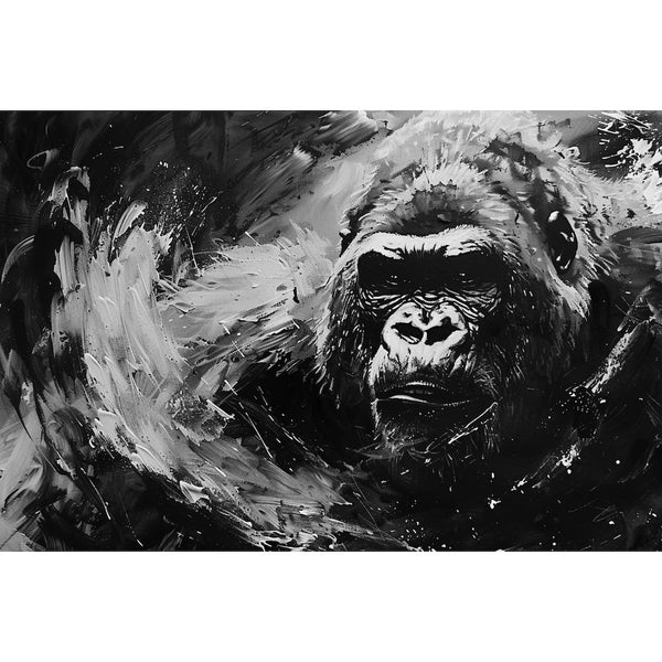 Tableau Gorille Noir, art mural décoration nature