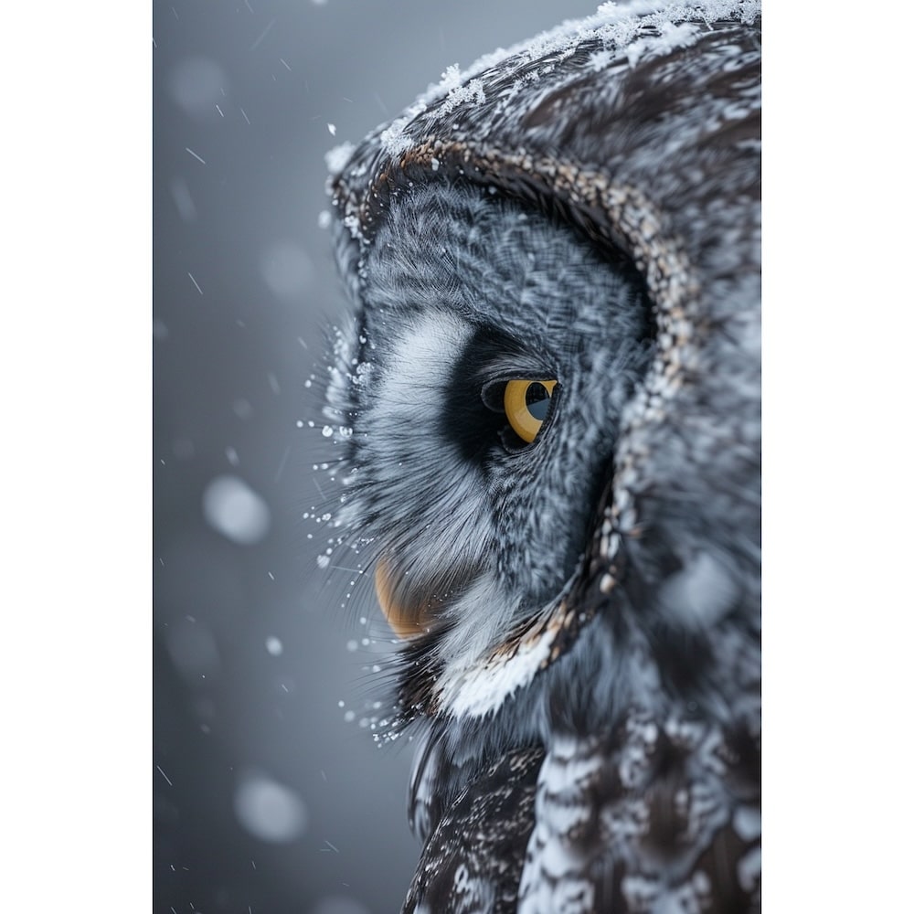 Tableau Hibou Moderne, art mural décoration nature, vue 2