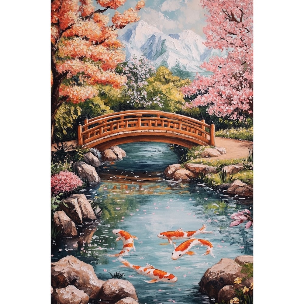 Tableau Jardin Japonais, art mural décoration nature