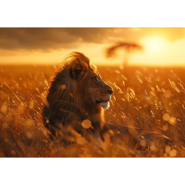 Tableau Lion XXL, art mural décoration nature
