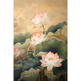 Tableau Lotus Zen, art mural décoration nature