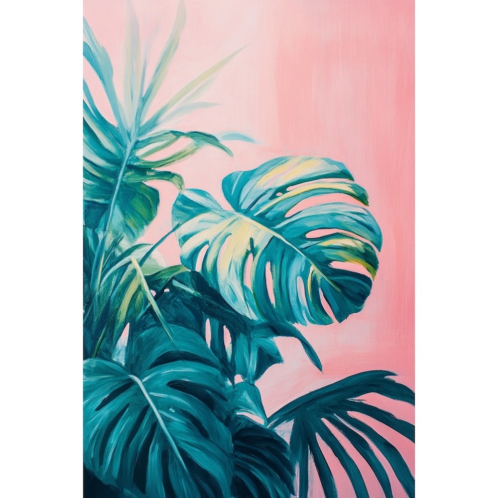 Tableau Monstera, art mural décoration nature