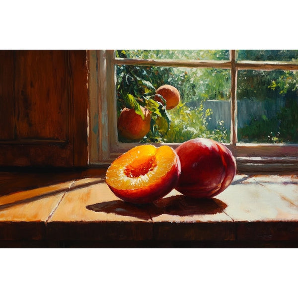 Tableau Nectarine, art mural décoration nature