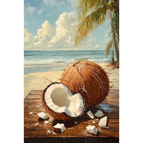 Tableau Noix de Coco, art mural décoration nature