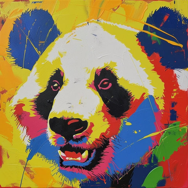 Tableau Panda Pop Art, art mural décoration nature