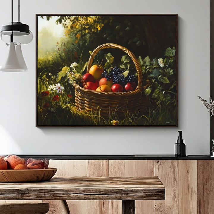 Tableau de Panier, art mural décoration nature