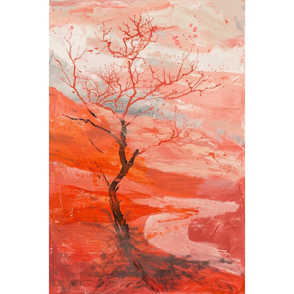 Tableau de Paysage Rouge