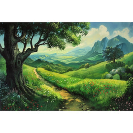 Tableau Paysage Vert, art mural décoration nature