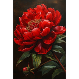 Tableau Pivoine Rouge, art mural décoration nature