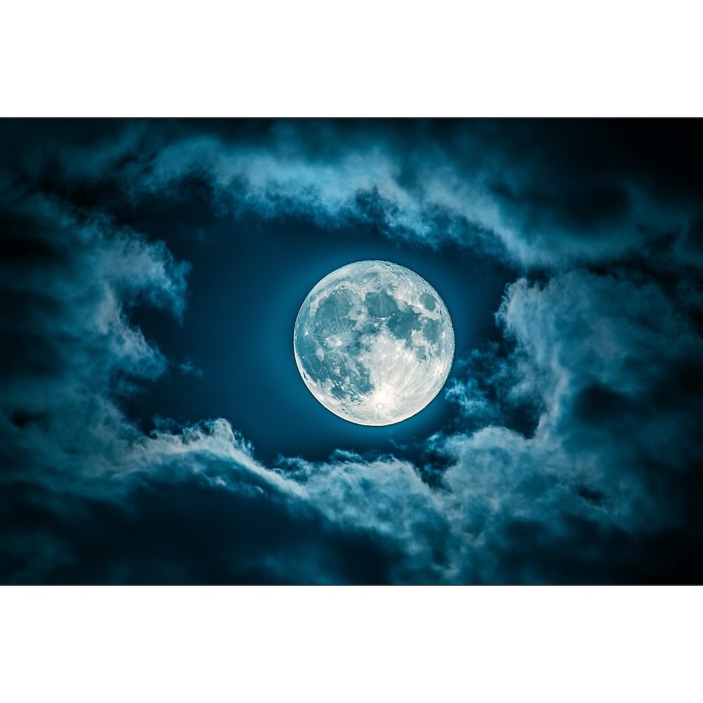Tableau Pleine Lune, art mural décoration nature