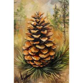 Tableau Pomme de Pin, art mural décoration nature