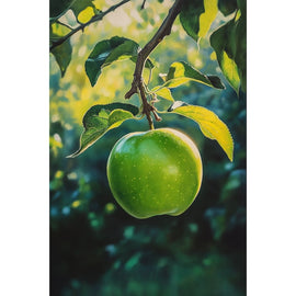 Tableau Pomme Verte sur Branche, art mural décoration nature