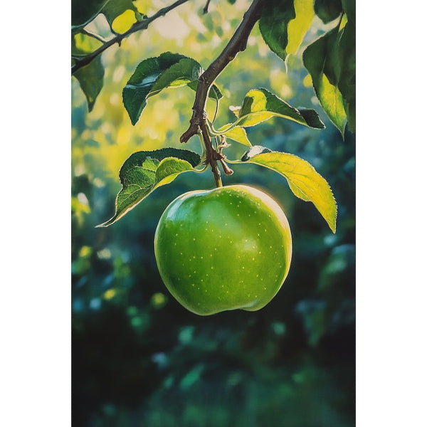 Tableau Pomme Verte sur Branche, art mural décoration nature