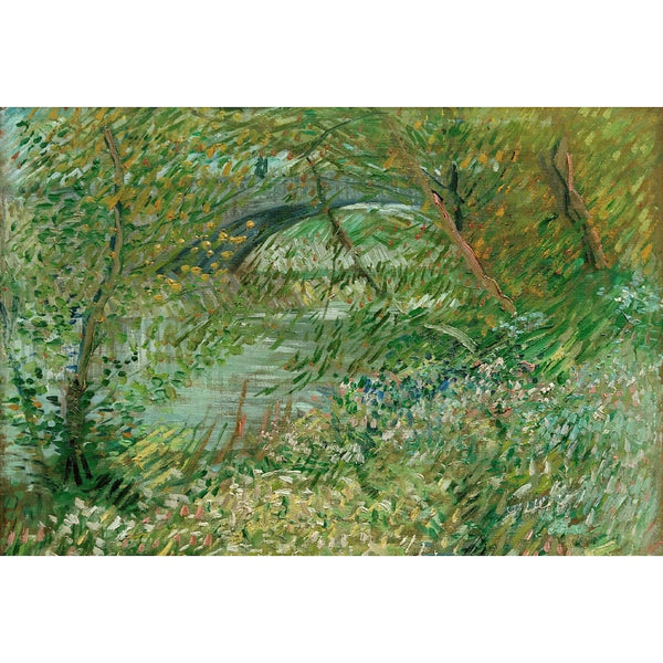 Tableau Bord de Rivière au Printemps, art mural décoration nature