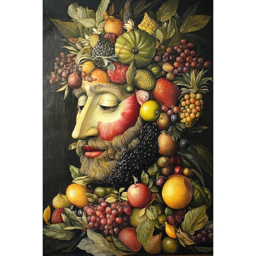 Tableau de Tête avec des Fruits