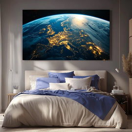 Tableau de la Planète Terre, art mural décoration nature