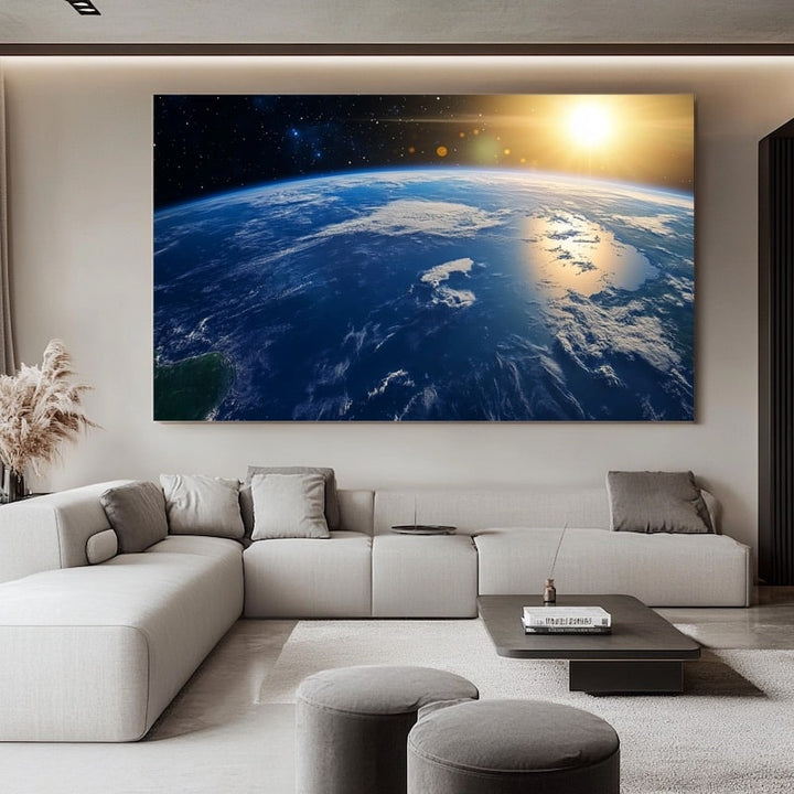 Tableau de la Terre, art mural décoration nature