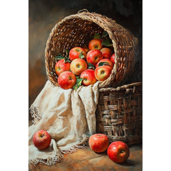 Tableau Nature Morte de Pommes, art mural décoration nature
