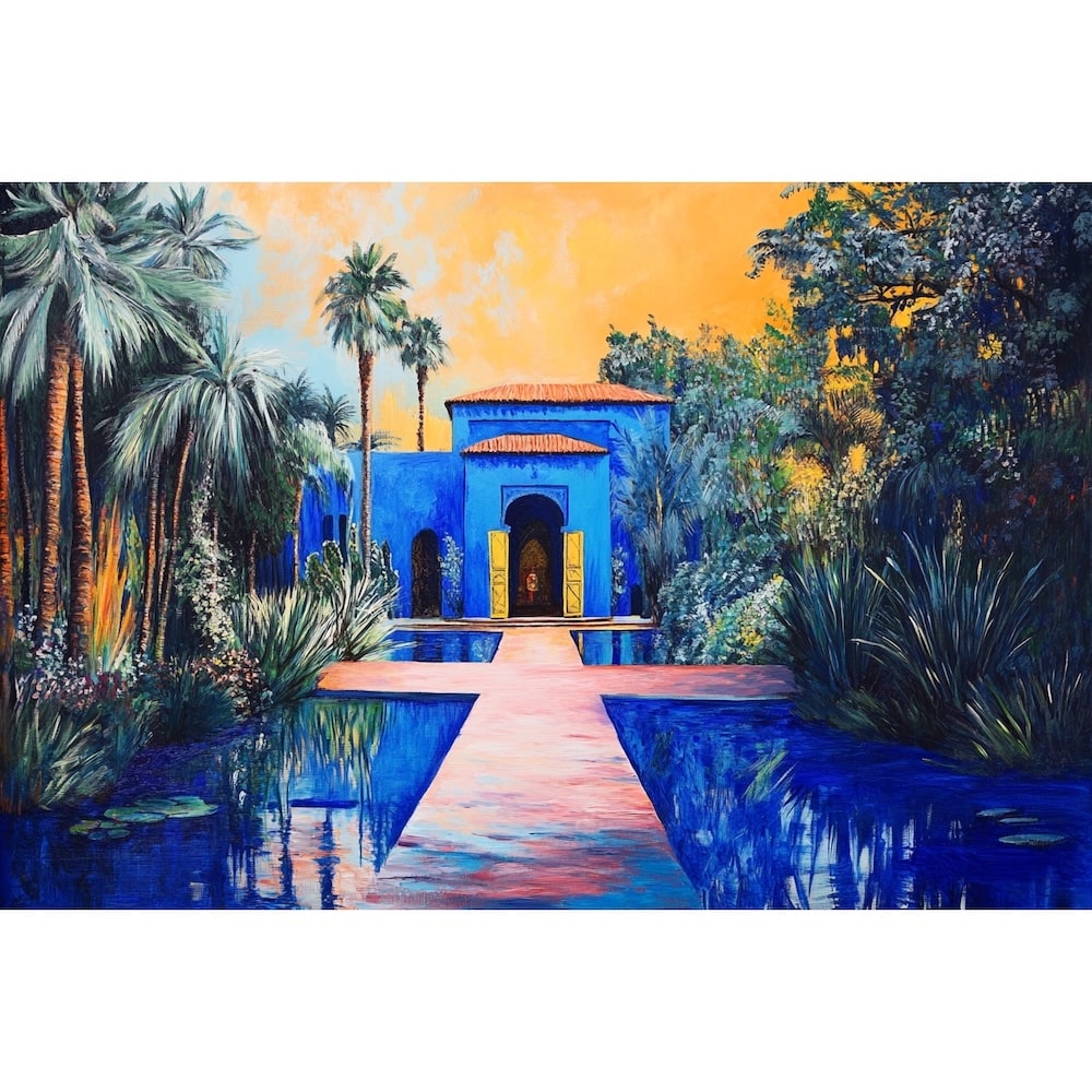 Tableau Jardin Majorelle, art mural décoration nature