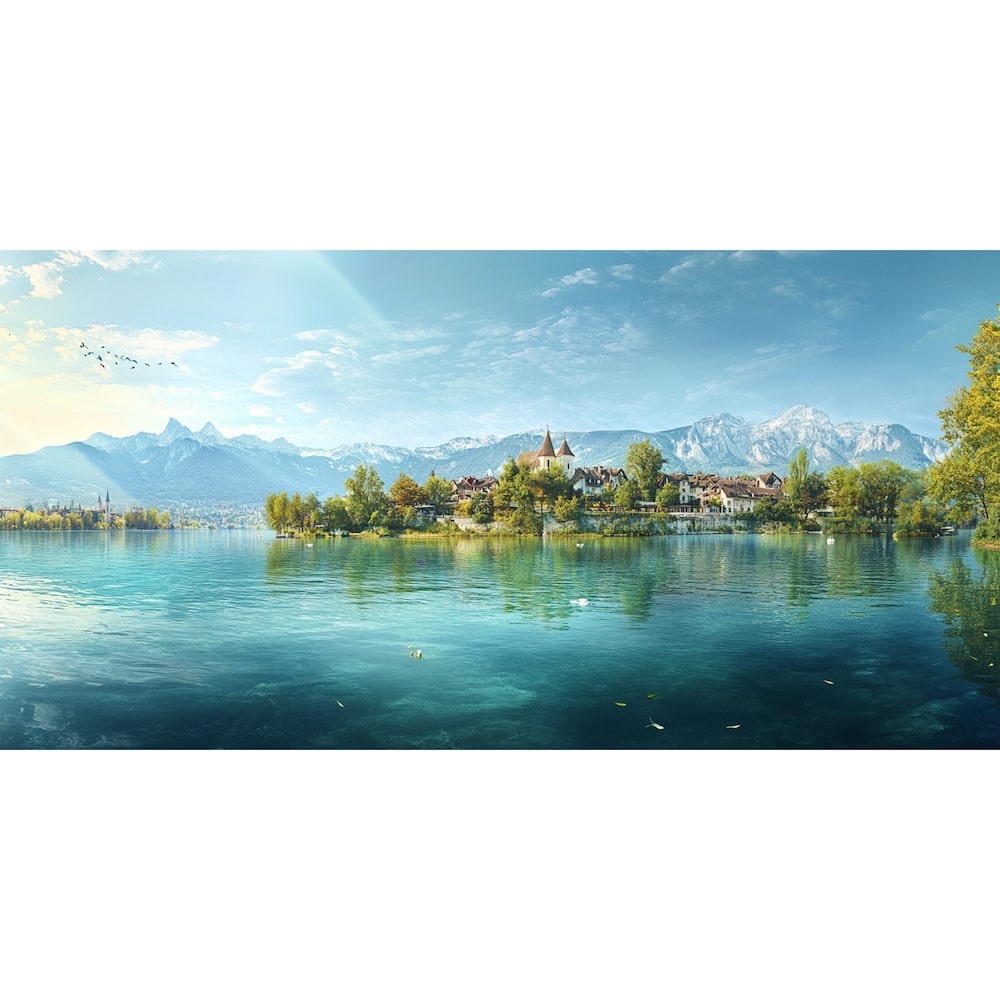 Tableau Lac Annecy, art mural décoration nature