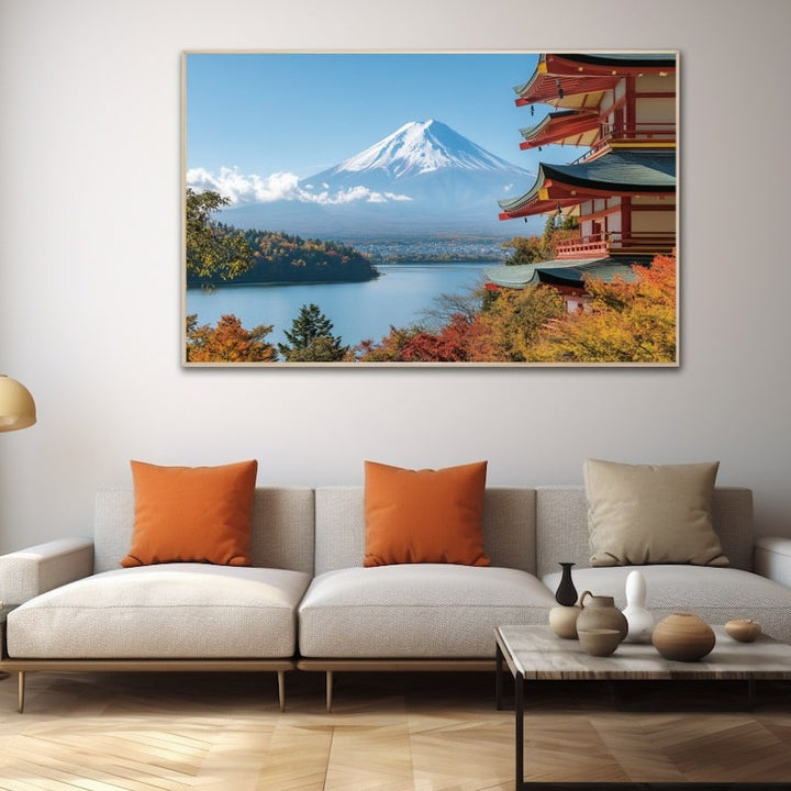 Tableau du Mont Fuji, art mural décoration nature
