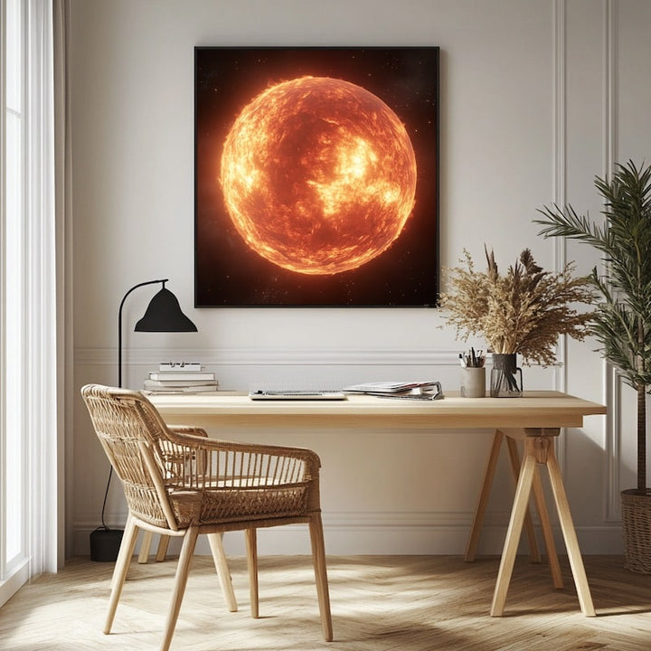 Tableau Soleil depuis l'Orbite, art mural décoration nature