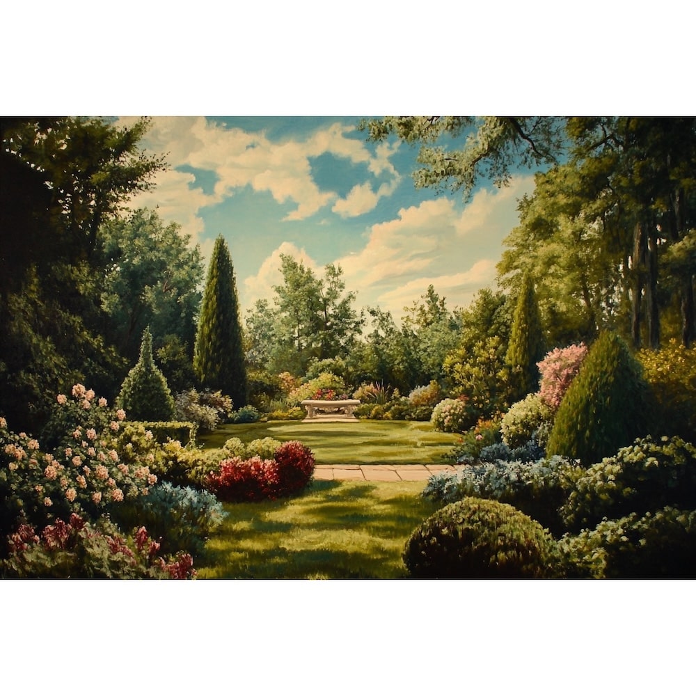 Tableau Jardin à l'Anglaise, art mural décoration nature