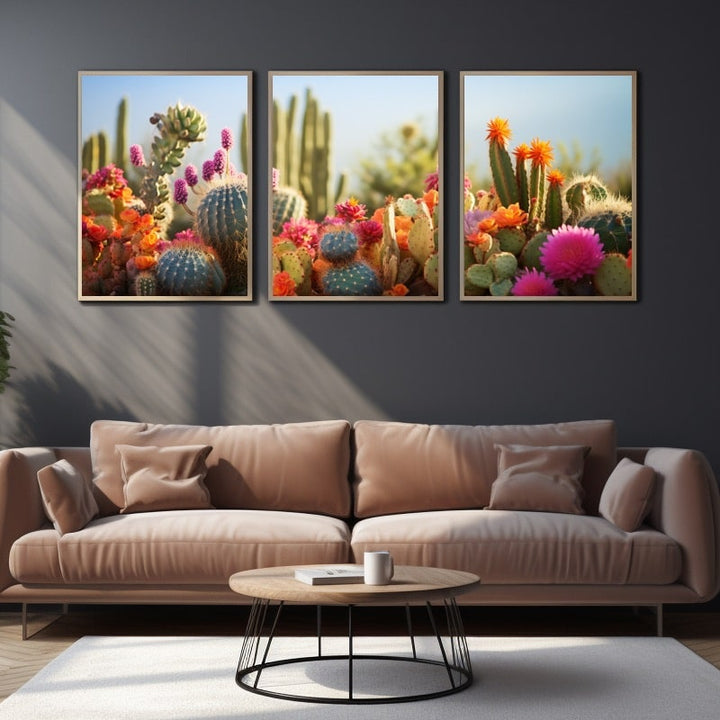 Tableaux Cactus Multicolores