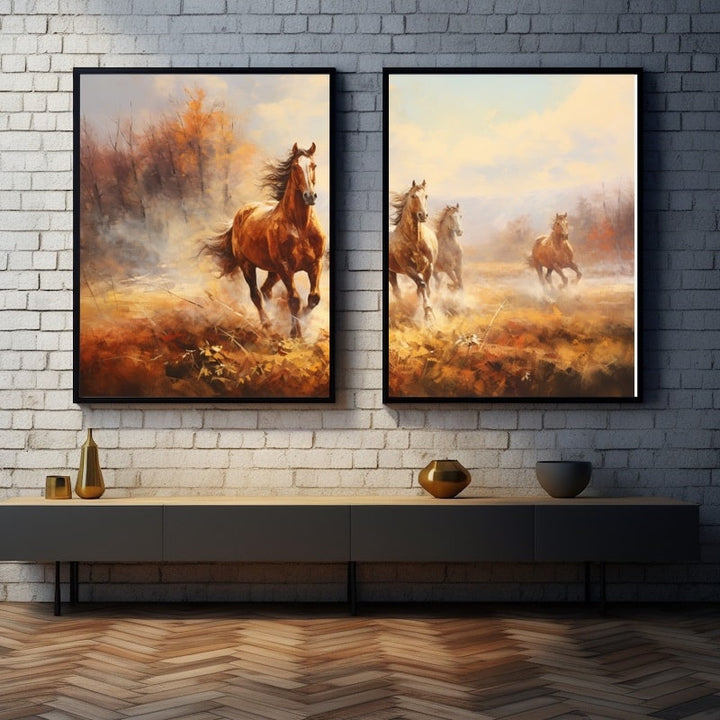Tableaux Chevaux Peint, art mural décoration nature