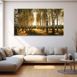 Tableaux D'Arbres Bouleaux, art mural décoration nature