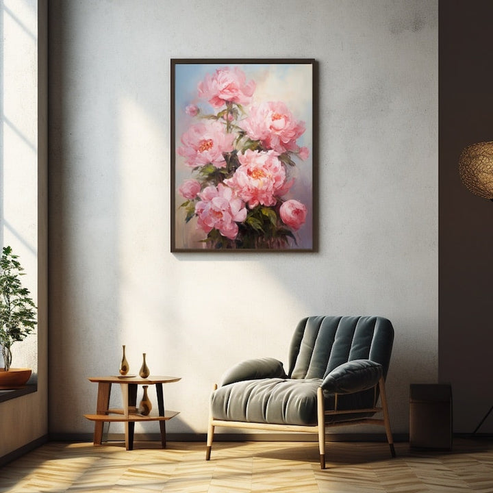 Tableaux De Pivoines À L'Huile