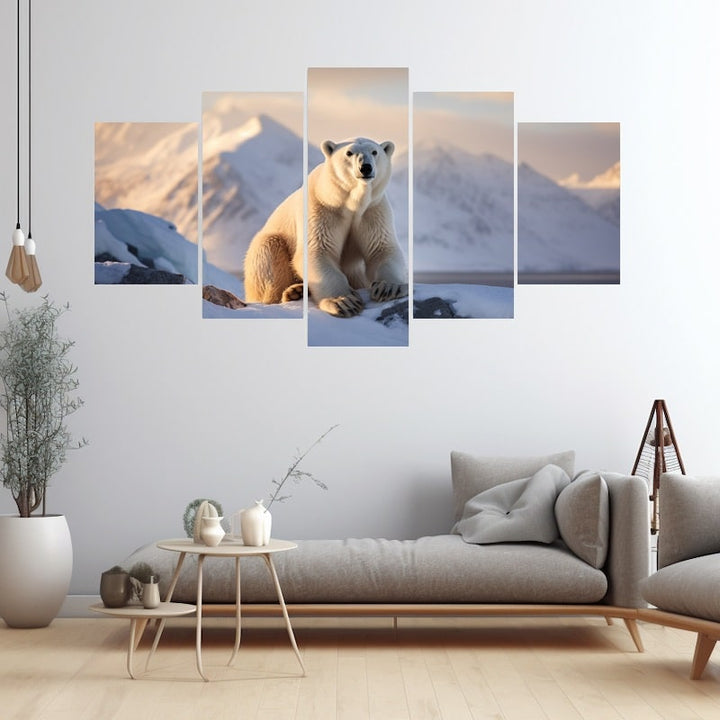 Tableaux Ours Polaire Blanc, art mural décoration nature