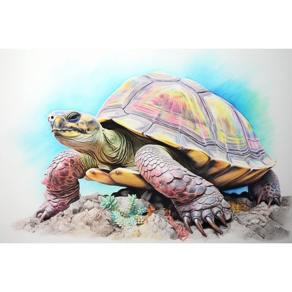 Tableaux Pastel sur Tortue, art mural décoration nature