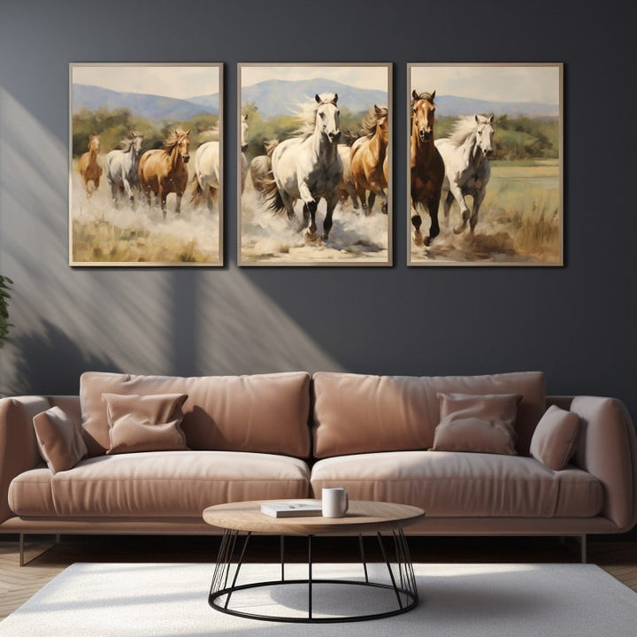 Tableaux Peintures Chevaux, art mural décoration nature