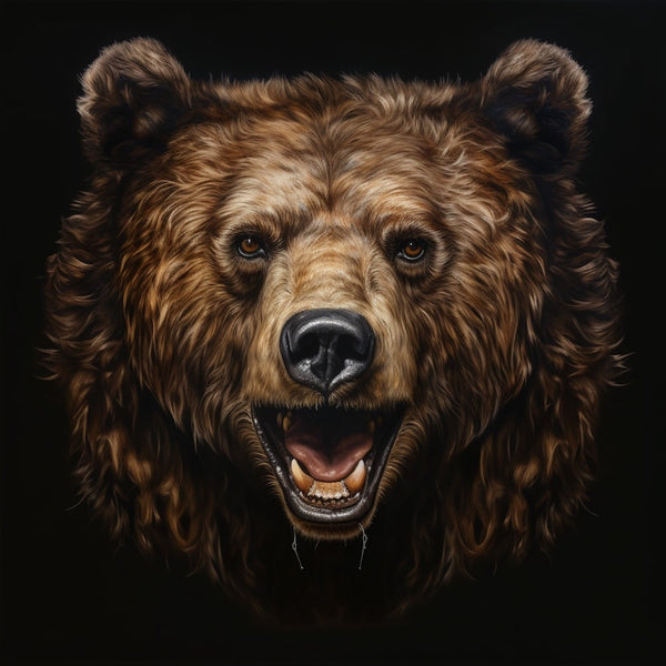 Tableau Tête d'Ours, art mural décoration nature