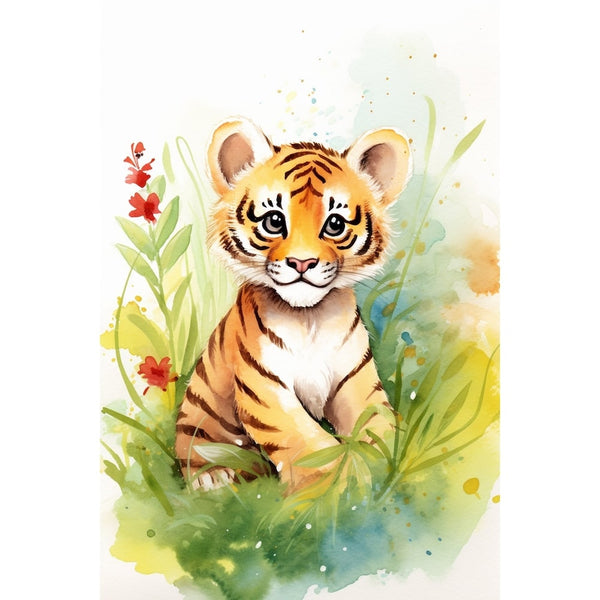 Tableau Tigre Bébé, art mural décoration nature